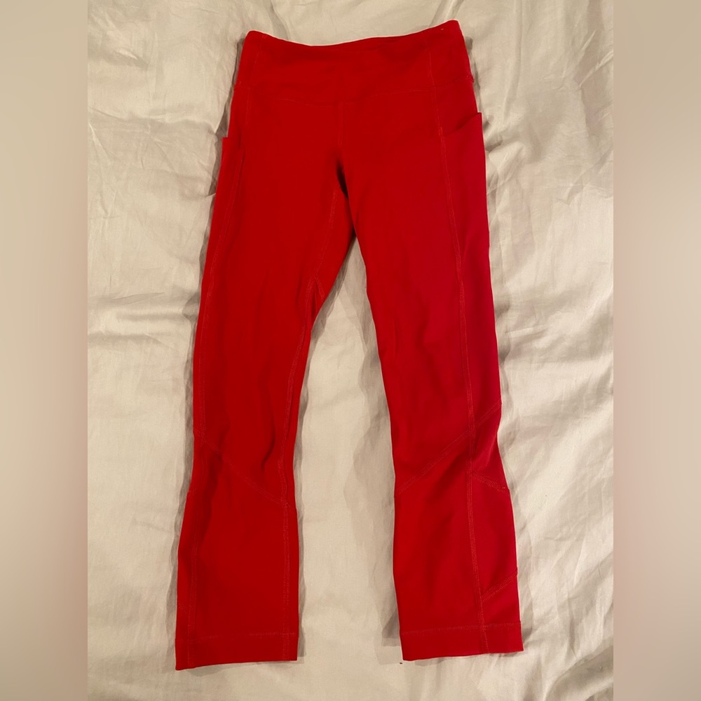 Lululemon Pace Rival Crop 22” - Red - Sz 2